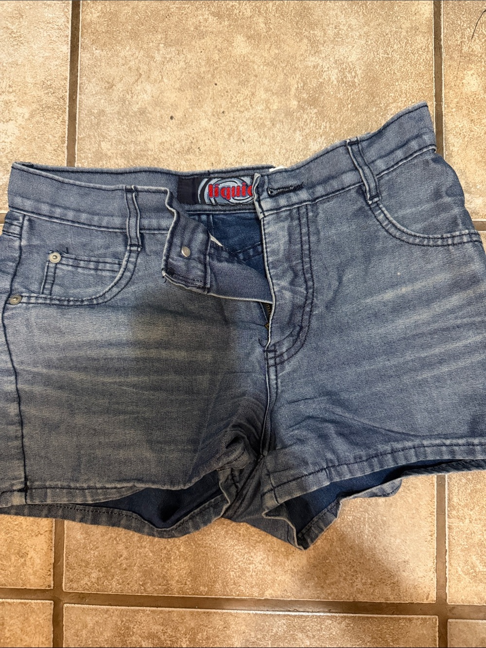 Liquido Faded Denim Blue Women's Shorts